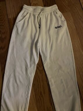 NASA Women's Cream Cozy Fleece Joggers